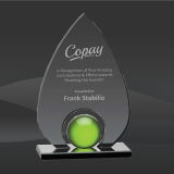 Smoked Arrow Green Orb Crystal Award (MP-AWK8644-G)