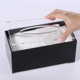 Premium Black Acrylic Tissue Box Holder Dispenser