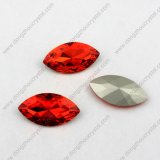 Cut Stone for Jewelry Navette Shape Polished Cut Stone Light Siam Crystals Gemstone Manufacture Loose Gemstone