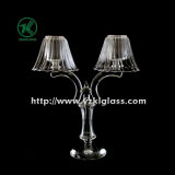 Two Poster Glass Candle Holder with Lamp for Table Ware (11*29*35)