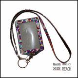 Multi Color Bling Rhinestone Lanyard with ID Badge Holder and Key Holder