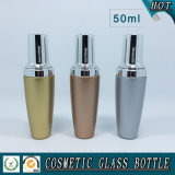 50ml Cosmetic Glass Lotion Bottles with Silver Pump Cap