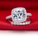 Star Bright Clear White Fashion Artificial Diamond Ring Jewelry