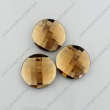 Multicolor Decorative Flat Back Round Glass Beads for Garment