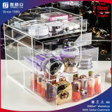 Acrylic Cosmetic Lipsticks Makeup Organizer Holder Box with 4 Removable Drawers