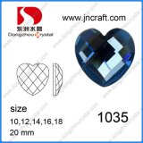 Factory Sale Sapphire Crystal Rhinestone Jewelry Stone in Heart Cut