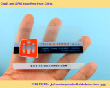 Matt Finish Business Card Made of Transparent PVC (ISO 7810)