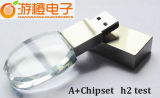 Fashion Design Shape Crystal USB Flash Stick (OM-C123)