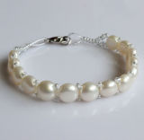 Cheap Natural Freshwater Pearl Bracelet Gift (EB1526-1)