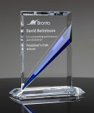 High Quality Crystal Galss Award with Customized and Logo Engraving