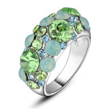 New Fashion Jewelry with Green Rhinstone Fashion Ring for Ladies