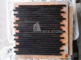 Black Wood Marble Mosaic for Wall Cladding