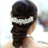 White Pearl Crystal Bride Headdress Hair