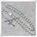 Glass Rosary Beads Necklace Handcrafted Catholic Rosary Beads (IO-cr296)