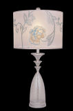 Phine Pd1902 Crystal Desk Lamp with Fabric Shade