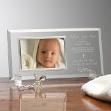 Christening Day Favors Custom Crystal Glass Personalized Picture Photo Frame for Baby Gifts