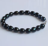 AAA Black Freshwater Pearl Bracelet (EB1555-1)