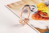 New Design Fashion Alloy Crystal Rings Gold Color Infinity Ring