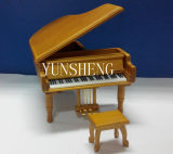 Handmade Wooden Natural Grand Piano with Cube Shaped Music Box (LP-31)