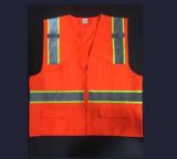 Orange Safety Vest with 4 Pockets, Meet En471