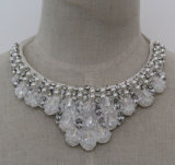 Ladies Fashion Costume Jewelry Bead Crystal Collar Necklace (JE0128)