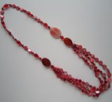 Long Multi Stands Crystal Beads Necklace