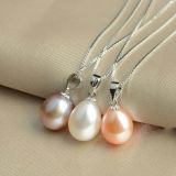 925 Sterling Silver Drop Freshwater Pearl Pendant, Pearl Jewelry