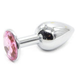 Large Size Metal Anal Plug Butt Toy 95X40mm Unisex Plated Jeweled Anal Insert Stopper Sex Toys for Men and Women