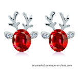 Chritmas Reindeer Earrings Luxury 3D Crystal Diamond Fashion Earring