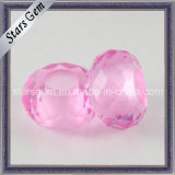 Factory Price Pink Color Ballpoint Synthetic Gemstone