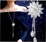 2017 Fashion Korean Pendant Sweater Chain Lady Alloy Crystal Necklace