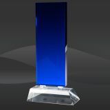 Blue Block Display Crystal Award (T-WMTX410)
