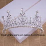 2018 Newest Customized Crystal Crown Wedding Glass Stonne Christmas Gift Tiaras Bridal Crown (BC06)