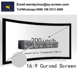 Customized Curved Fixed Frame Projector Screen, Woven Acoustic Transparent