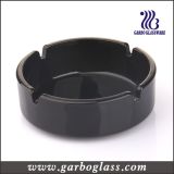 105mm Black Material Glass Ashtray for Cigarrate Smoking for Home Using (GB2604005B)