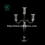 Glass Candle Holders for Table Ware with Three Posts (10*23.5*39.5)