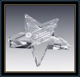 Crystal Glass Star Shape Paperweights