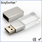 Transparent Crystal USB Flash Drive with LED Light Logo (XH-USB-089)