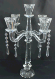 Crystal Candle Holder with Five Posters for Hoem Decoration