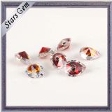Pear Shape 6X8mm White and Garnet Mixed Color CZ Gemstone