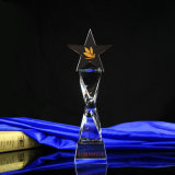 Crystal Glass Trophy with Five-Pointed Star