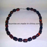 Semi Precious Stone Crystal Red Tiger Eye Jewelry Fashion Necklace (ESB01394)