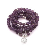 Women Amethysts Yoga 108 Mala Beads Necklace Bracelets