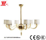Glass Chandelier with  Fabric Lampshades Glt-22PS16