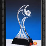 Distinctive Golf Crystal Glass Trophy for Business Gift (KS04065)