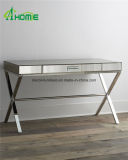 Stainless Steel Base Crystal Mirror Top Modern Console Table