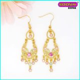 Cheap Chinese Fashion Drop Gold Earring with Crystal