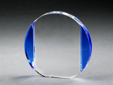 Round Crystal Paperweight-Blue