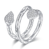 Women Fashion Jewelry Zirconia Plated Open Rings