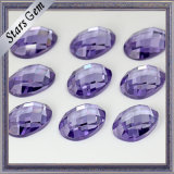 Low Price Purple Oval Single Checker Glass for Jewelry